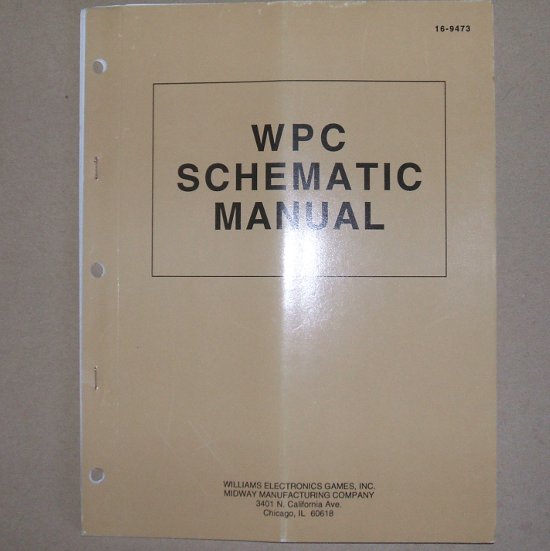 WPC schmatics manual de Williams 16-9473